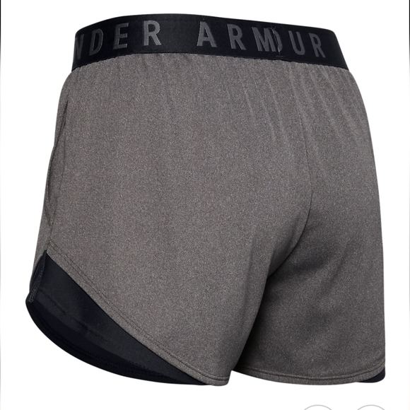 NWT New Under Armour shorts Play Up 3.0 gray & black plus size 2x - Picture 13 of 13